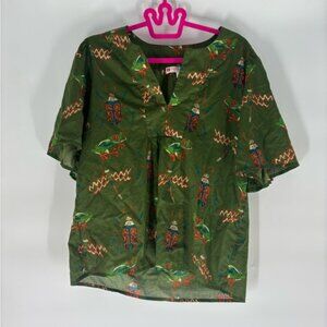 Jude Connally Bug Print Flowy Blouse